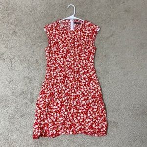 Red floral dress